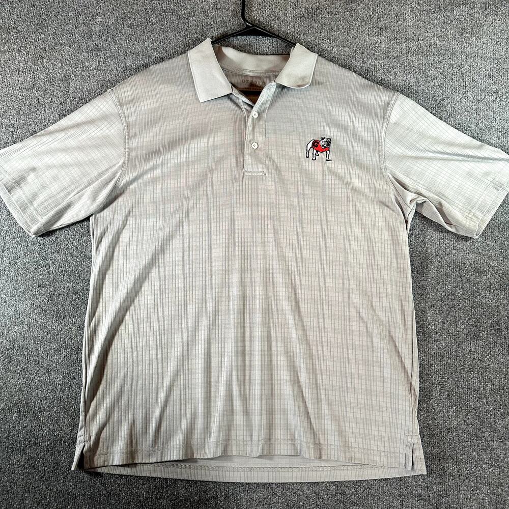 Oxford Golf XL Georgia Bulldogs UGA Mens Polo Shirt Gray Performance NCAA
